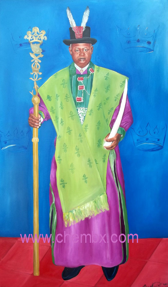portraitpainting of the king of bayelsastate oilcolor on canvas by artistchembx